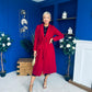 Angela Detailed Trench Coat Wine