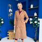 Angela Detailed Trench Coat Camel