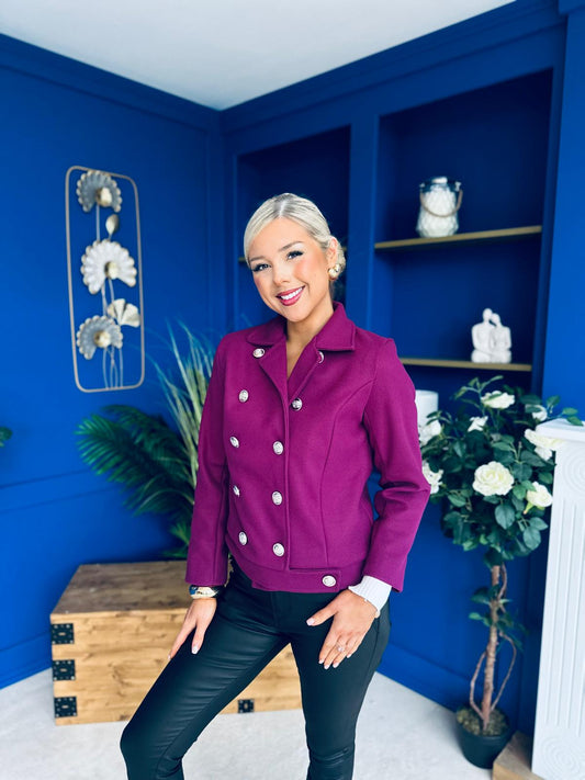 Jackson Detailed Jacket Plum