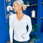 Suzi Detailed Longline Top Cream