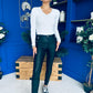 Hana Detailed Skinny Jeans Black