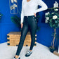Hana Detailed Skinny Jeans Black