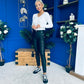 Hana Detailed Skinny Jeans Black