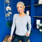 Suzi Detailed Longline Top Grey