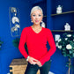 Suzi Detailed Longline Top Red