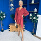 Danni Drape Detail Mini Dress Wine
