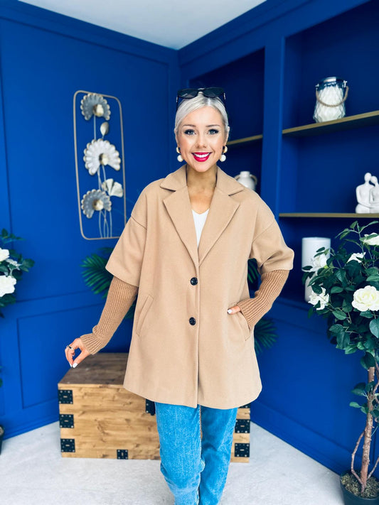 Collette Detailed Coat Camel