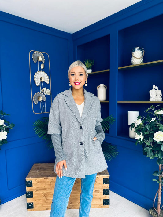 Collette Detailed Coat Grey