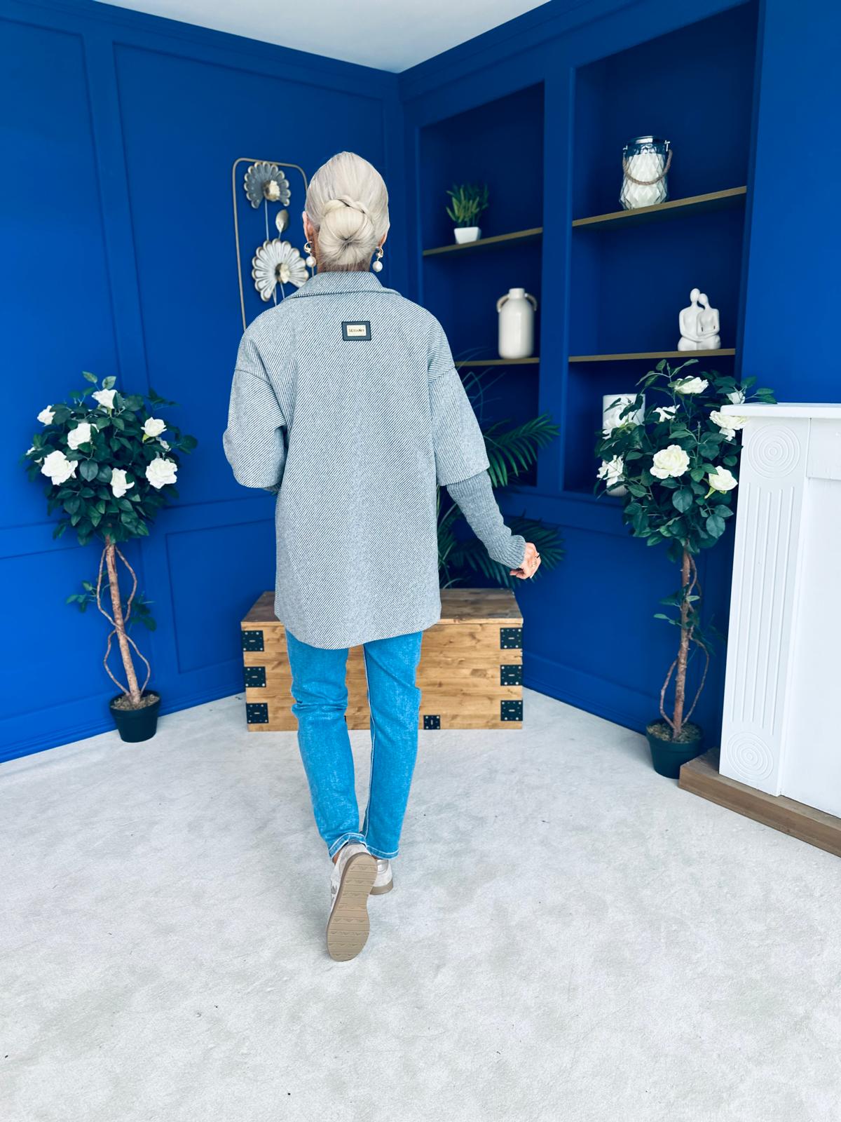 Collette Detailed Coat Grey
