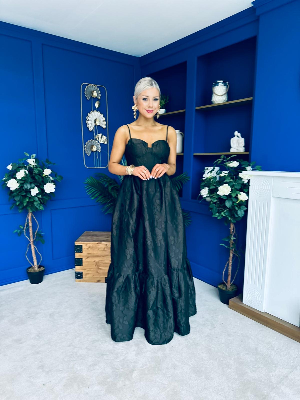 Jacinta Detailed Occasion Dress Black