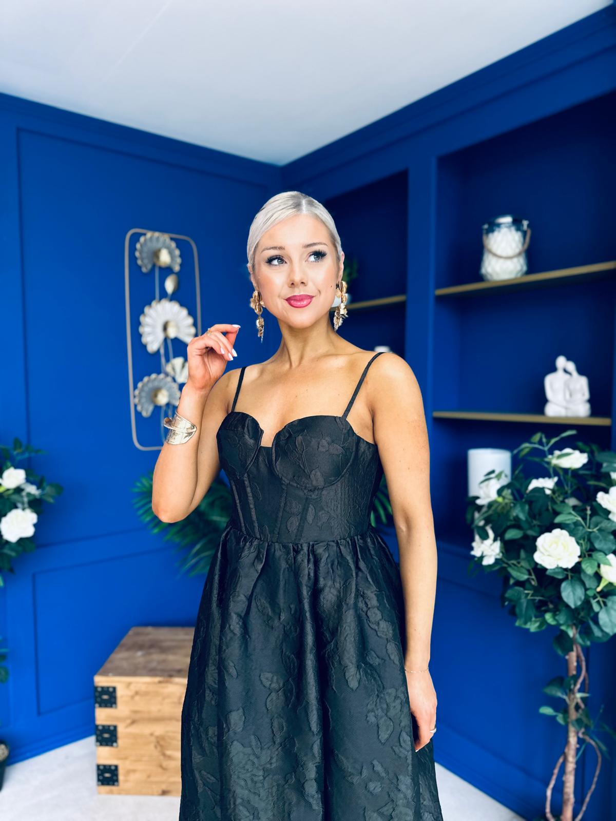 Jacinta Detailed Occasion Dress Black