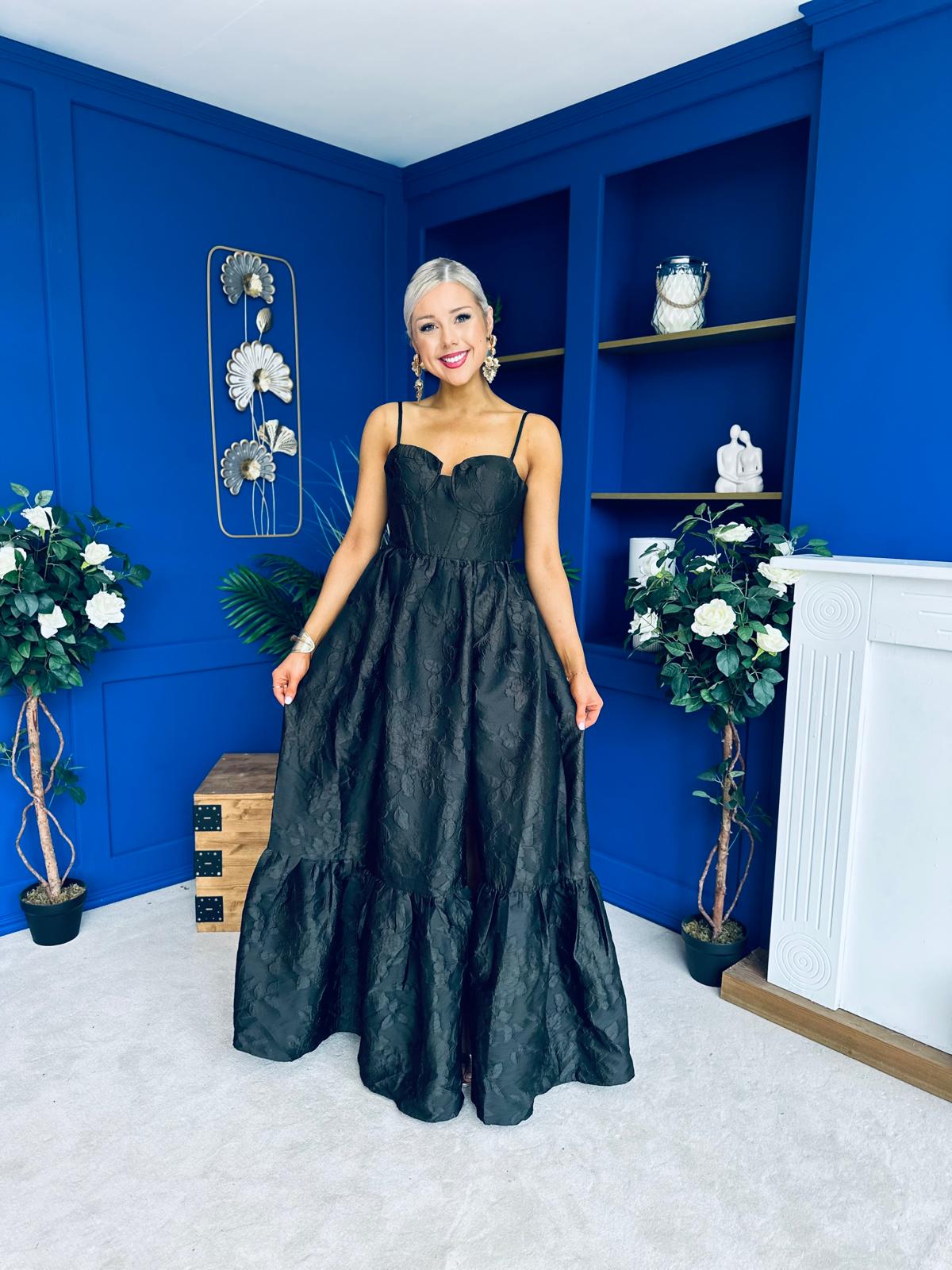 Jacinta Detailed Occasion Dress Black