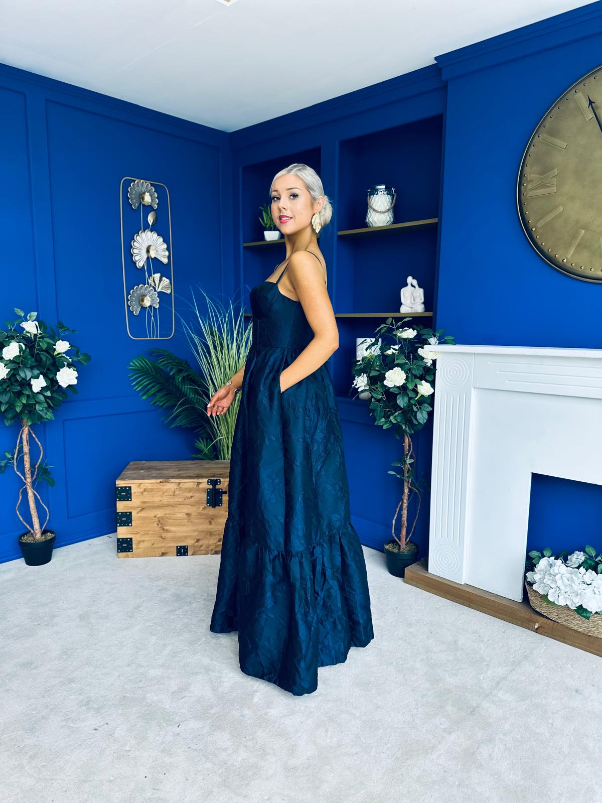 Jacinta Detailed Occasion Dress Navy