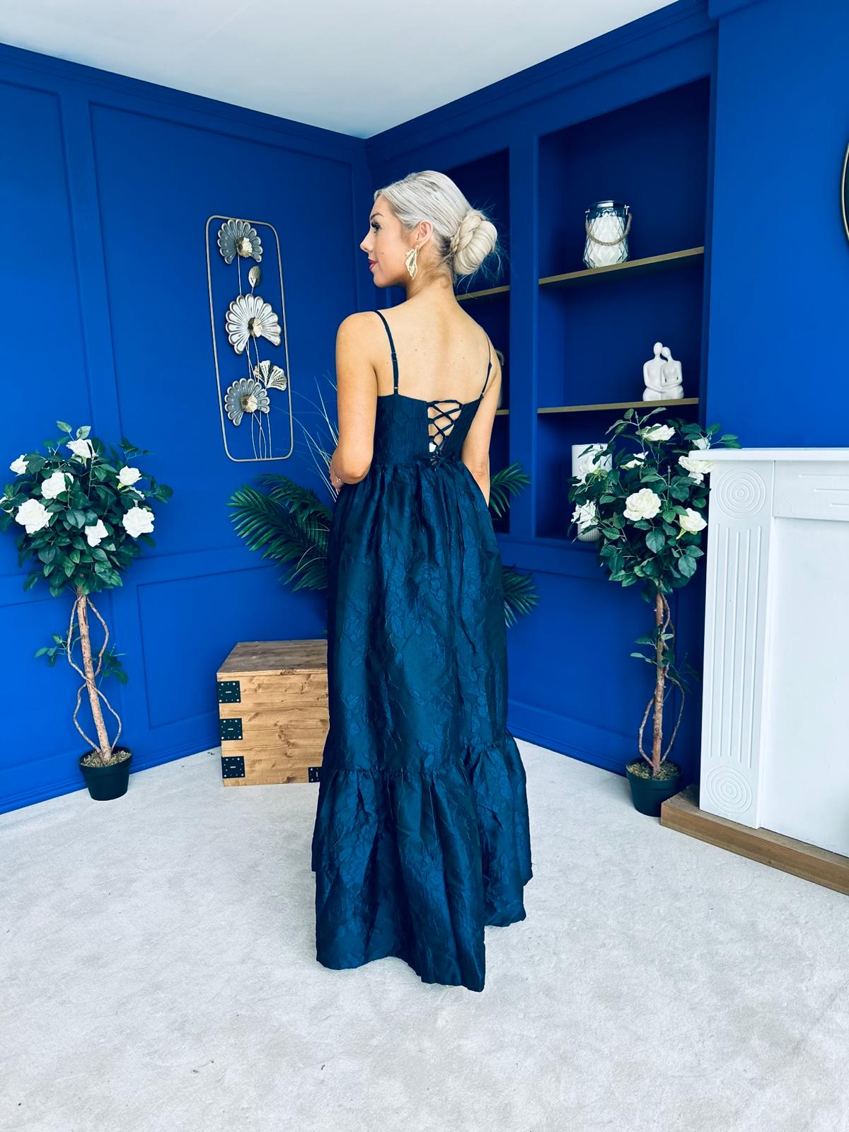 Jacinta Detailed Occasion Dress Navy