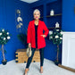 Miriam Double Breasted Jacket Red