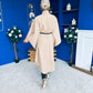 Phoebe Belted Longline Cape Beige Pre Order 18 Sept