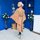 Phoebe Belted Longline Cape Camel Pre Order 18 Sept