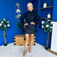 Helena Sequin Mini Skirt Black
