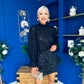 Helena Sequin Mini Skirt Black