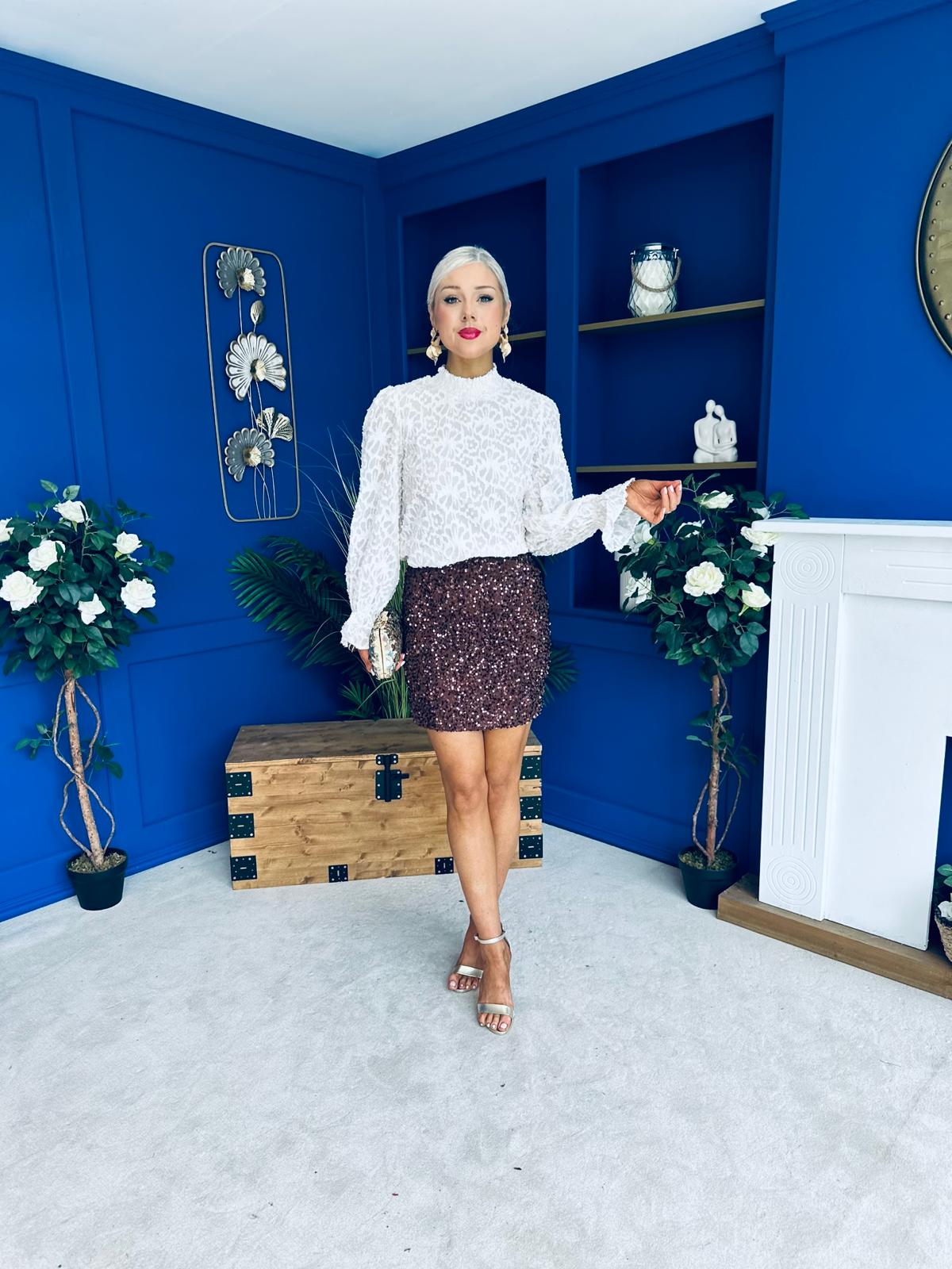 Helena Sequin Mini Skirt Coco