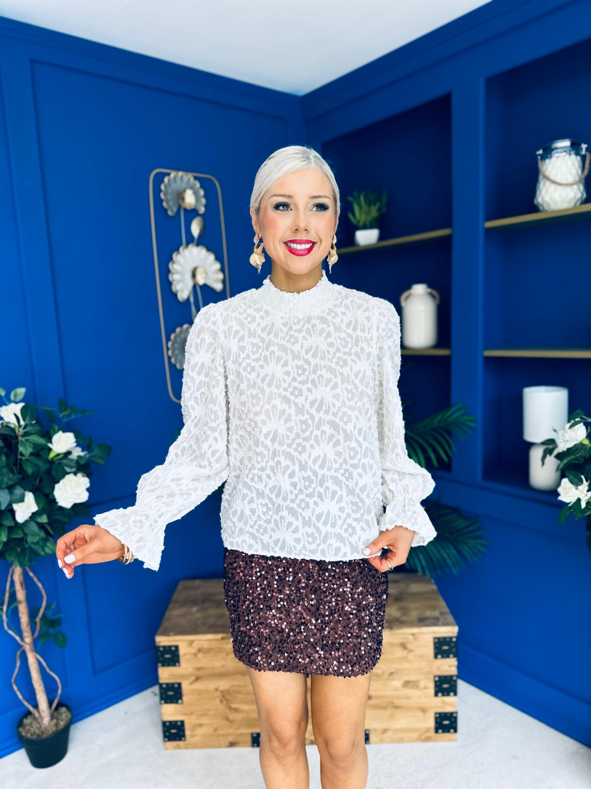 Freda Detailed Blouse Cream