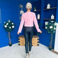 Thelma Military Style Jacket Pink