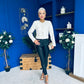 Thelma Military Style Jacket Cream