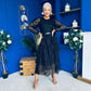 Julia Belted Lace Occasion Dress Black