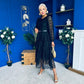 Julia Belted Lace Occasion Dress Black
