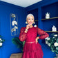 Julia Belted Lace Occasion Dress Wine