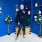 Justine Belted Cape Black