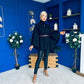 Justine Belted Cape Black