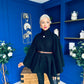 Justine Belted Cape Black
