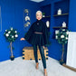Justine Belted Cape Black