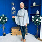 Justine Belted Cape Grey