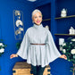 Justine Belted Cape Grey