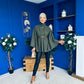 Justine Belted Cape Khaki