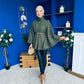 Justine Belted Cape Khaki