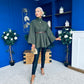 Justine Belted Cape Khaki