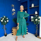 Rosha Layered Occasion Dress Emerald