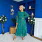 Rosha Layered Occasion Dress Emerald