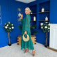 Rosha Layered Occasion Dress Emerald