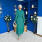 Rosha Layered Occasion Dress Emerald
