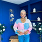 Laura Chunky Knit Cardi Blue