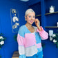 Laura Chunky Knit Cardi Blue