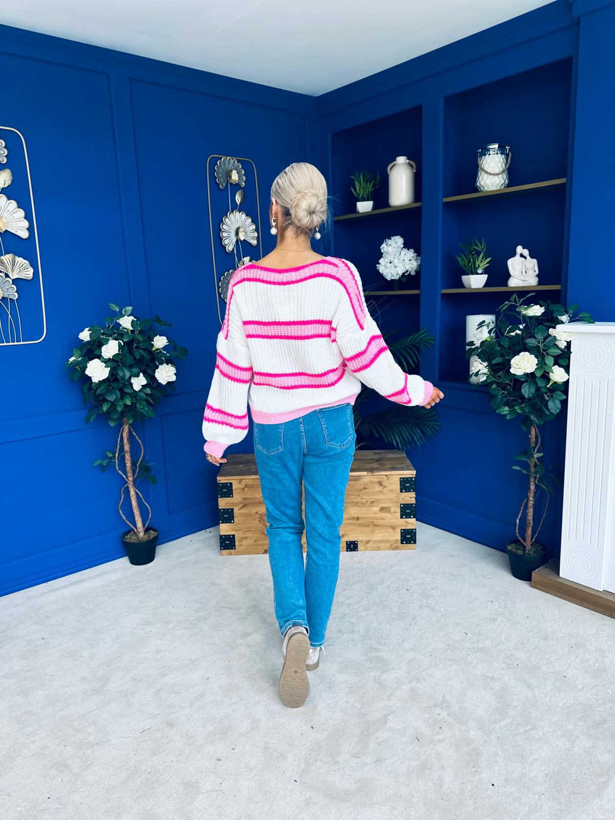 Mallory Chunky Knit Cardi Pink