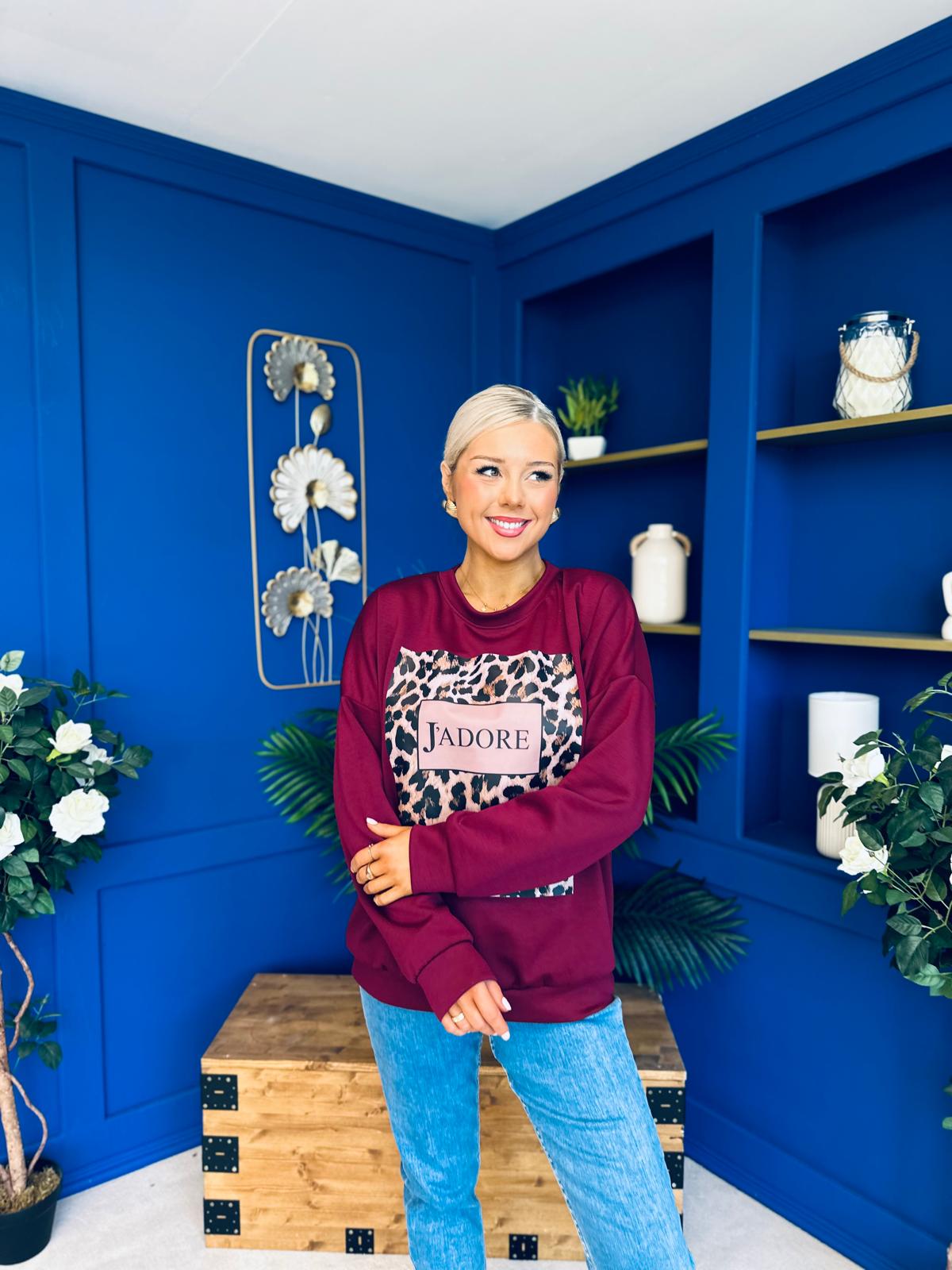 Nessa Detailed Sweatshirt Burgundy