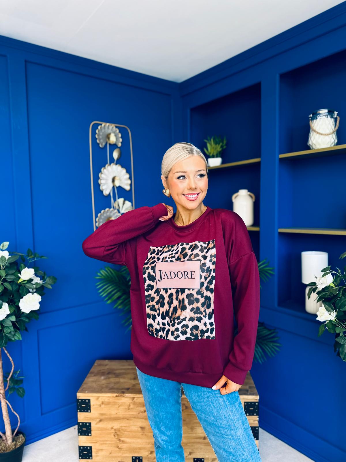 Nessa Detailed Sweatshirt Burgundy