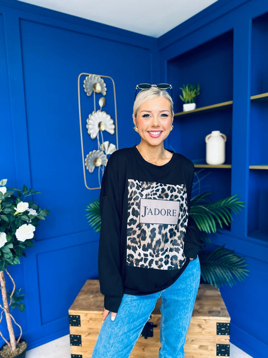 Nessa Detailed Sweatshirt Black