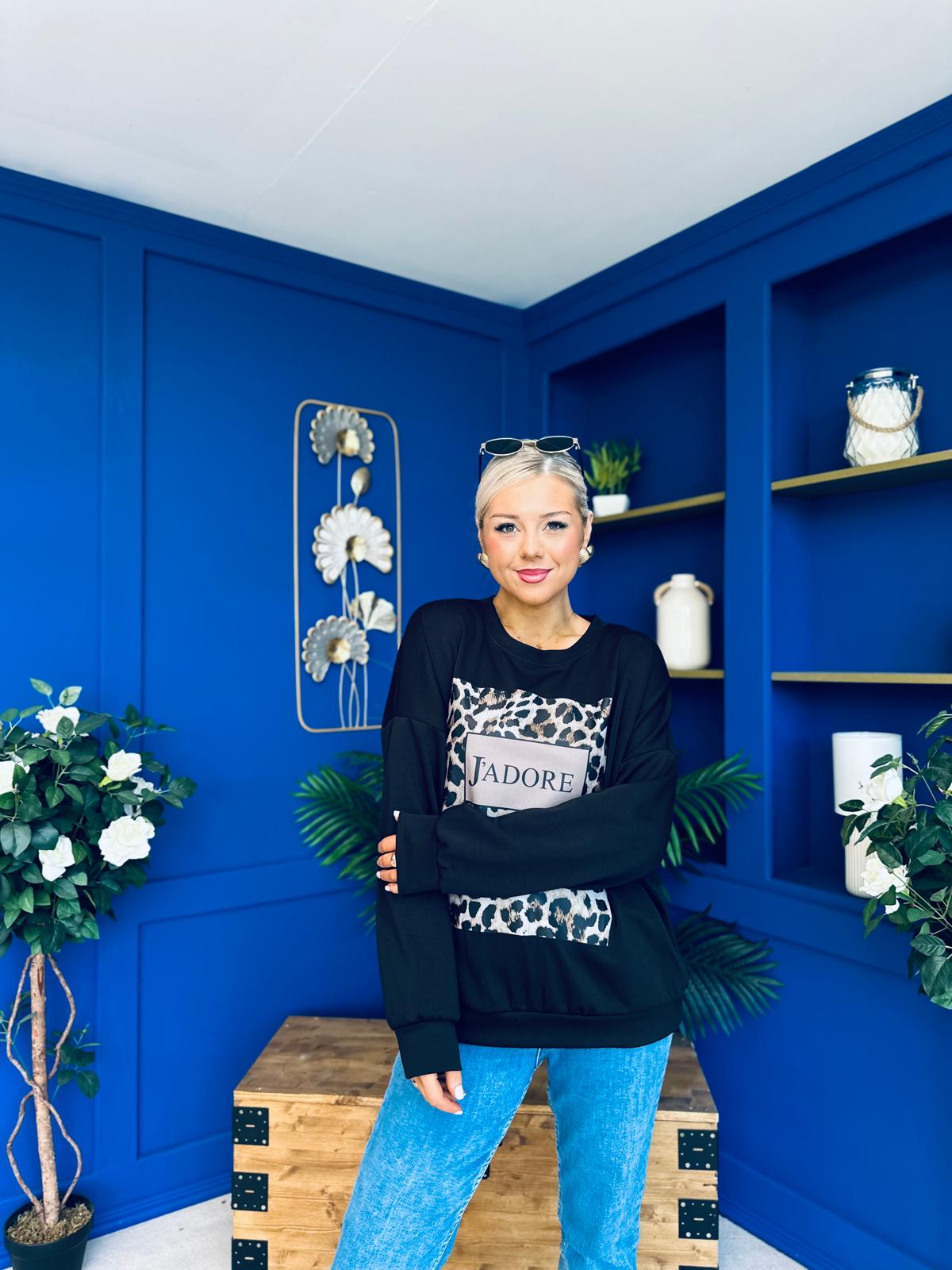 Nessa Detailed Sweatshirt Black